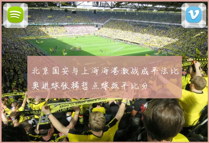 北京国安与上海海港激战成平法比奥进球张稀哲点球扳平比分